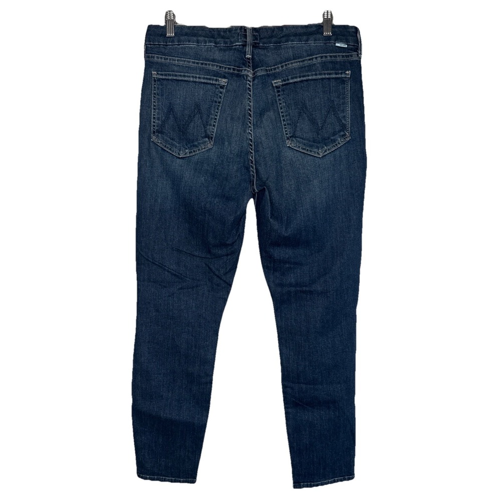 Mother Women's Blue Denim The Looker Crop On the Edge Jeans Size 32 - Picture 2 of 6